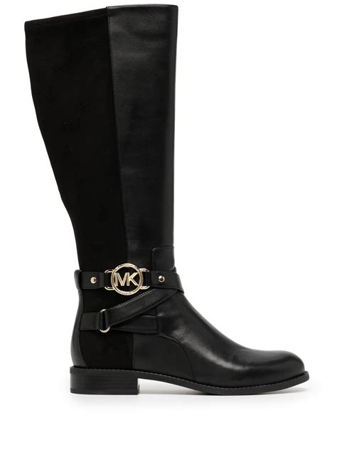 michael kors mid calf leather boots|knee high boots michael kors.